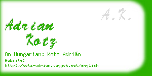 adrian kotz business card